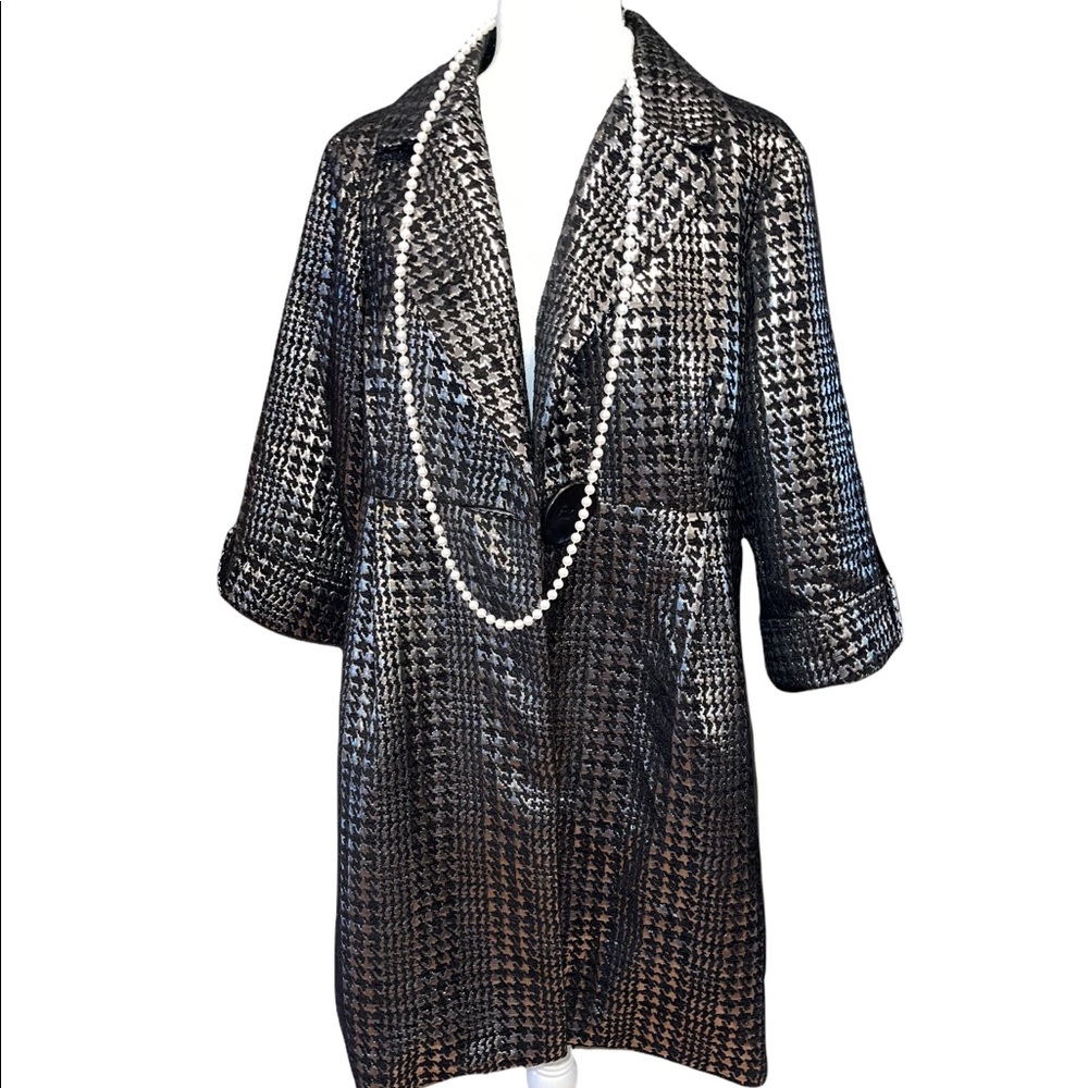 3‎ Sisters jacket with 3/4 length sleeves size xl black and silver